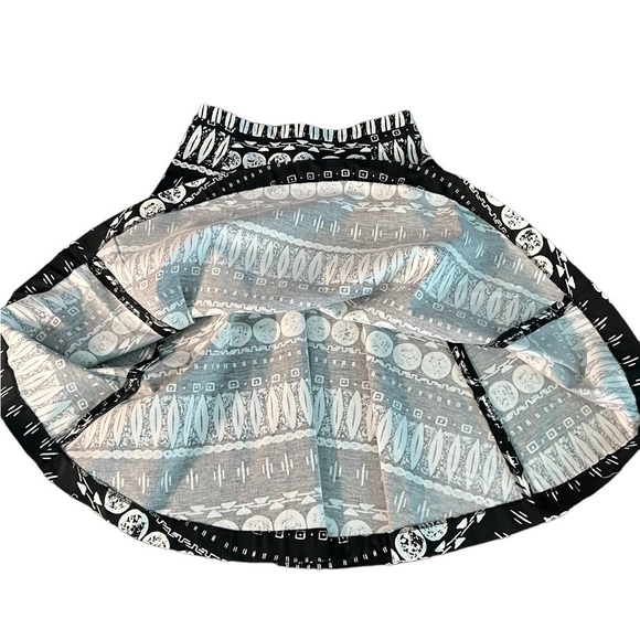 VERONICA BEARD WOODBLOCK PRINT FLARED A-LINE SKIRT SIZE 6 - Picture 9 of 12